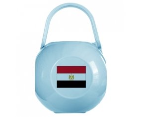 Boîte à tétine Drapeau Egypte de couleur Bleue