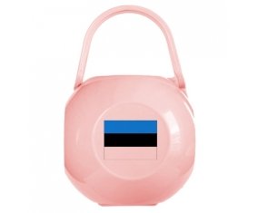 Boîte à sucette Drapeau Estonie de couleur Rose