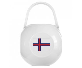 Boîte à tétine Drapeau Îles Féroé de couleur Blanche