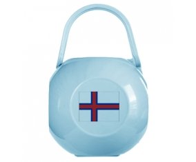 Boîte à tétine Drapeau Îles Féroé de couleur Bleue
