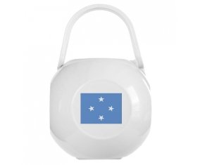Boîte à sucette Drapeau États fédérés de Micronésie de couleur Blanche