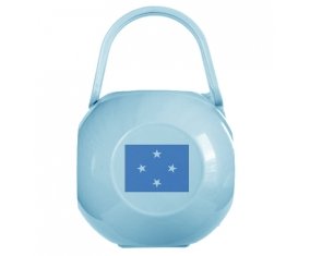 Boîte à sucette Drapeau États fédérés de Micronésie de couleur Bleue