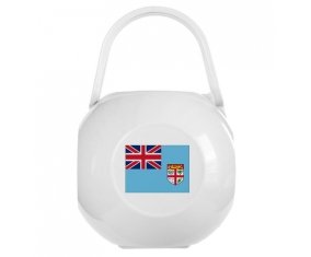 Boîte à tétine Drapeau Fidji de couleur Blanche