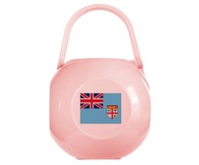 Boîte à tétine Drapeau Fidji de couleur Rose