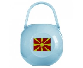 Boîte à tétine Drapeau Macédoine du Nord de couleur Bleue