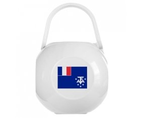 Boîte à tétine Drapeau Terres australes françaises de couleur Blanche