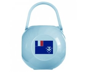 Boîte à tétine Drapeau Terres australes françaises de couleur Bleue