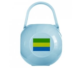 Boîte à sucette Drapeau Gabon de couleur Bleue