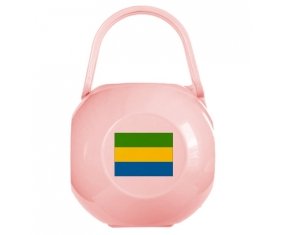 Boîte à sucette Drapeau Gabon de couleur Rose