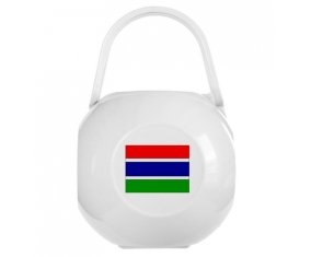 Boîte à tétine Drapeau Gambie de couleur Blanche