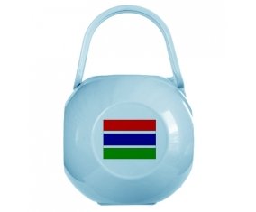 Boîte à tétine Drapeau Gambie de couleur Bleue