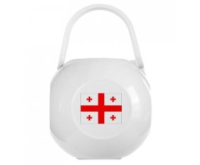 Boîte à sucette Drapeau Géorgie de couleur Blanche