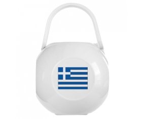 Boîte à sucette Drapeau Grèce de couleur Blanche