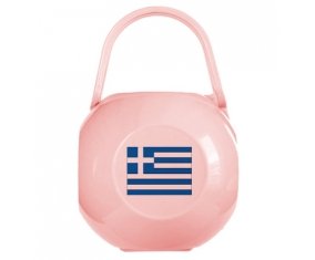 Boîte à sucette Drapeau Grèce de couleur Rose