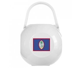Boîte à sucette Drapeau Guam de couleur Blanche