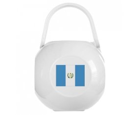 Boîte à tétine Drapeau Guatemala de couleur Blanche