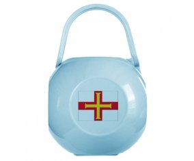 Boîte à sucette Drapeau Guernesey de couleur Bleue
