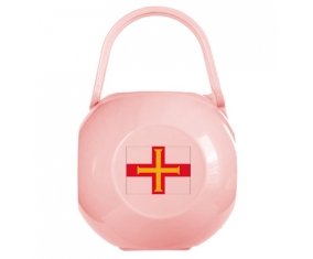 Boîte à sucette Drapeau Guernesey de couleur Rose