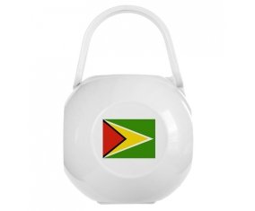 Boîte à tétine Drapeau Guyane de couleur Blanche