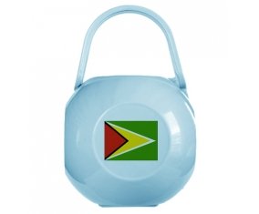 Boîte à tétine Drapeau Guyane de couleur Bleue