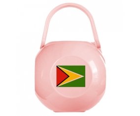 Boîte à tétine Drapeau Guyane de couleur Rose