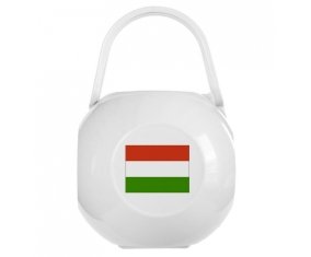 Boîte à tétine Drapeau Hongrie de couleur Blanche