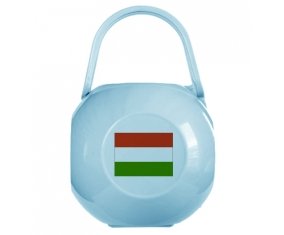 Boîte à tétine Drapeau Hongrie de couleur Bleue