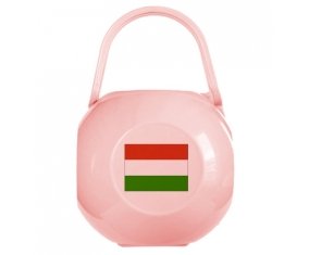 Boîte à tétine Drapeau Hongrie de couleur Rose