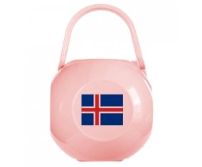 Boîte à sucette Drapeau Islande de couleur Rose
