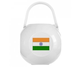 Boîte à tétine Drapeau Inde de couleur Blanche