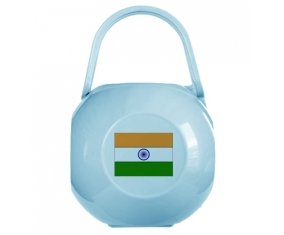 Boîte à tétine Drapeau Inde de couleur Bleue