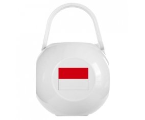 Boîte à sucette Drapeau Indonésie de couleur Blanche