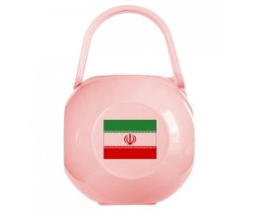 Boîte à tétine Drapeau L'Iran de couleur Rose