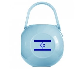 Boîte à tétine Drapeau Israël de couleur Bleue