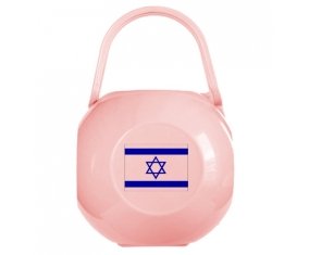 Boîte à tétine Drapeau Israël de couleur Rose