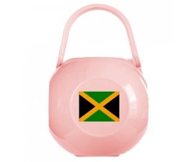Boîte à sucette Drapeau Jamaïque de couleur Rose