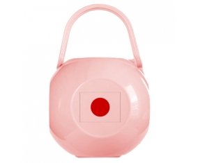 Boîte à tétine Drapeau Japon de couleur Rose