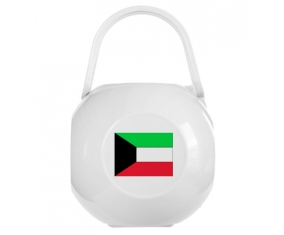 Boîte à tétine Drapeau Koweit de couleur Blanche