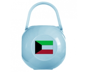 Boîte à tétine Drapeau Koweit de couleur Bleue