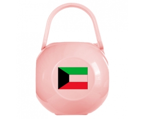 Boîte à tétine Drapeau Koweit de couleur Rose
