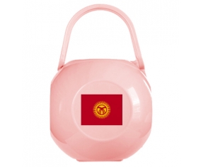 Boîte à sucette Drapeau Kirghizistan de couleur Rose