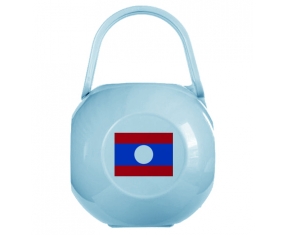 Boîte à tétine Drapeau Laos de couleur Bleue