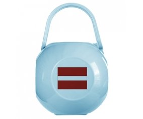 Boîte à sucette Drapeau Lettonie de couleur Bleue