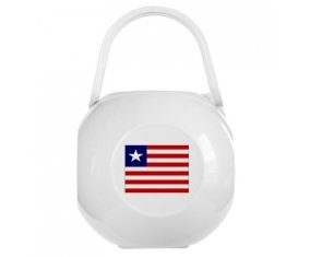 Boîte à tétine Drapeau Libéria de couleur Blanche