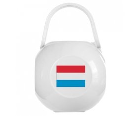 Boîte à tétine Drapeau Luxembourg de couleur Blanche