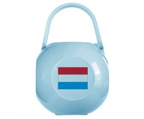 Boîte à tétine Drapeau Luxembourg de couleur Bleue