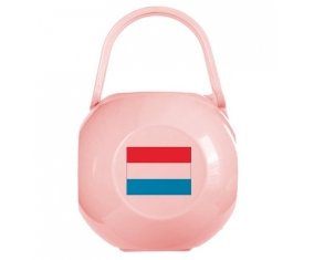 Boîte à tétine Drapeau Luxembourg de couleur Rose