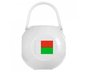 Boîte à sucette Drapeau Madagascar de couleur Blanche
