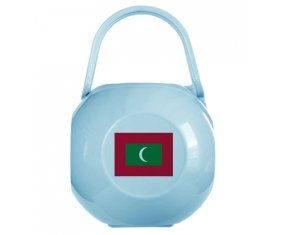Boîte à tétine Drapeau Maldives de couleur Bleue