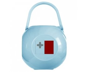 Boîte à tétine Drapeau Malte de couleur Bleue